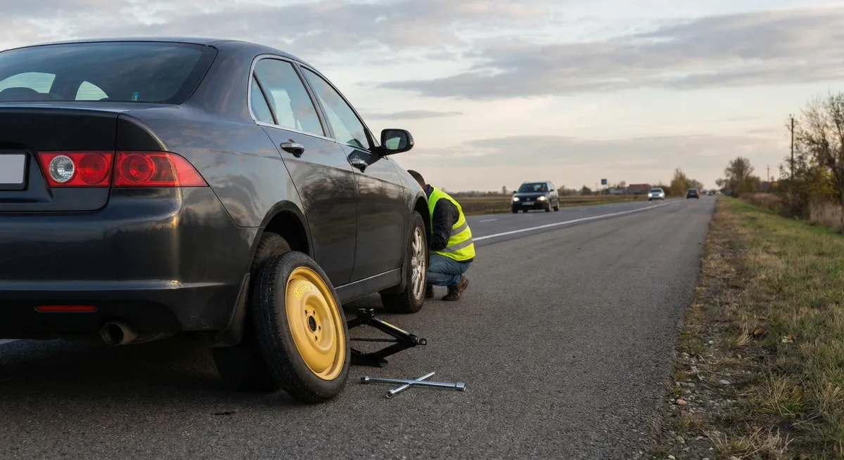 Vad är ett nödhjul och när används det?